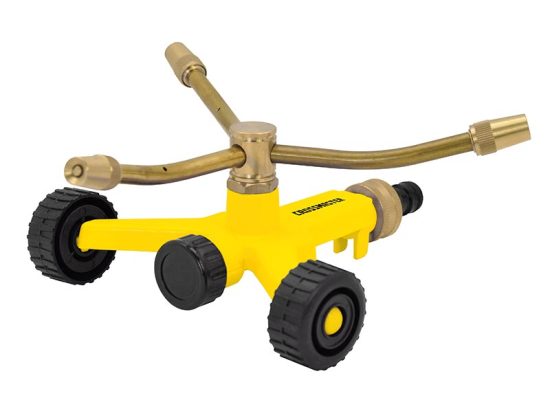 Aspersor Giratorio – 3 Brazos & Picos de Bronce – Base de Aluminio