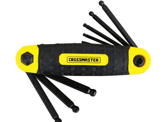 Juego de 9 Llaves Hexagonales Plegables – Cr V Mo