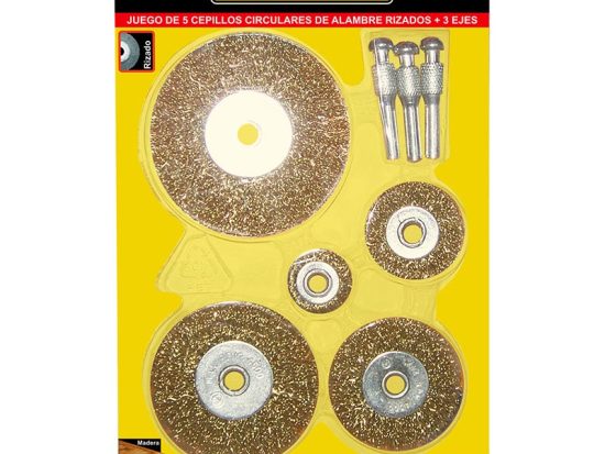 Set de Cepillos Circulares de Alambre – Rizados