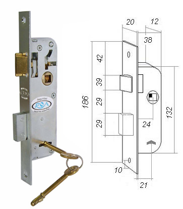 Cerradura para Embutir 715