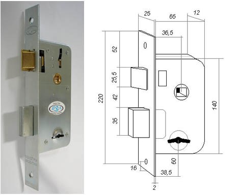 Cerradura de Seguridad Doble Paleta 901