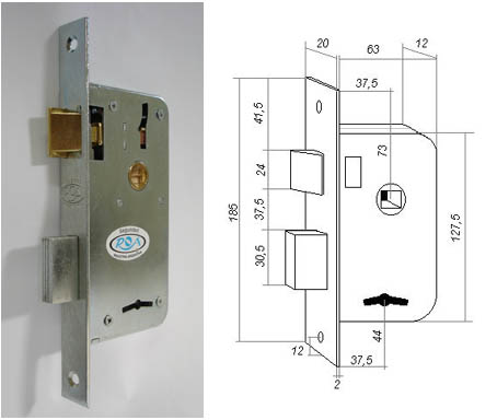 Cerradura de Seguridad Doble Paleta 902